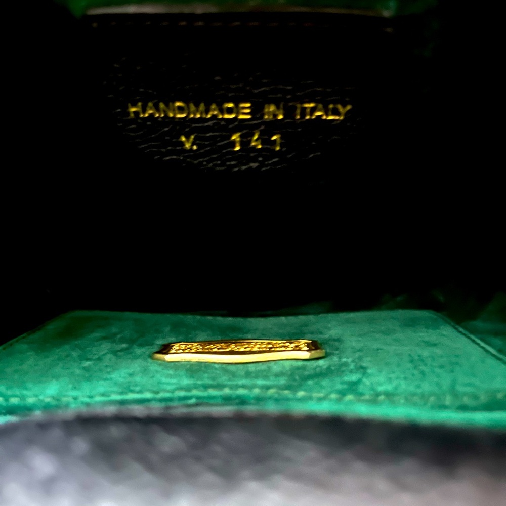 Barry Kieselstein-Cord bag w/ snake skin trim, pony hair flap, alligator metals - Picture 6 of 6
